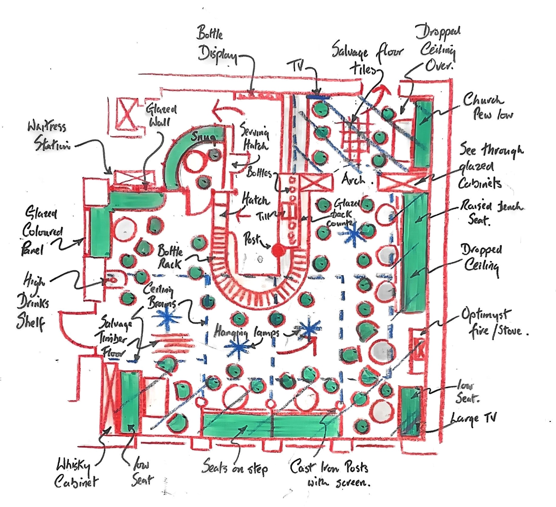 Auld Millhouse Concept Plan 1 Irish Pub Concept Plan Design Alpnach Switzerland